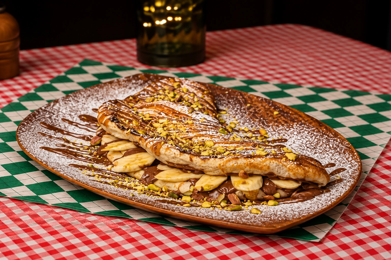 Nutella pistachio dessert