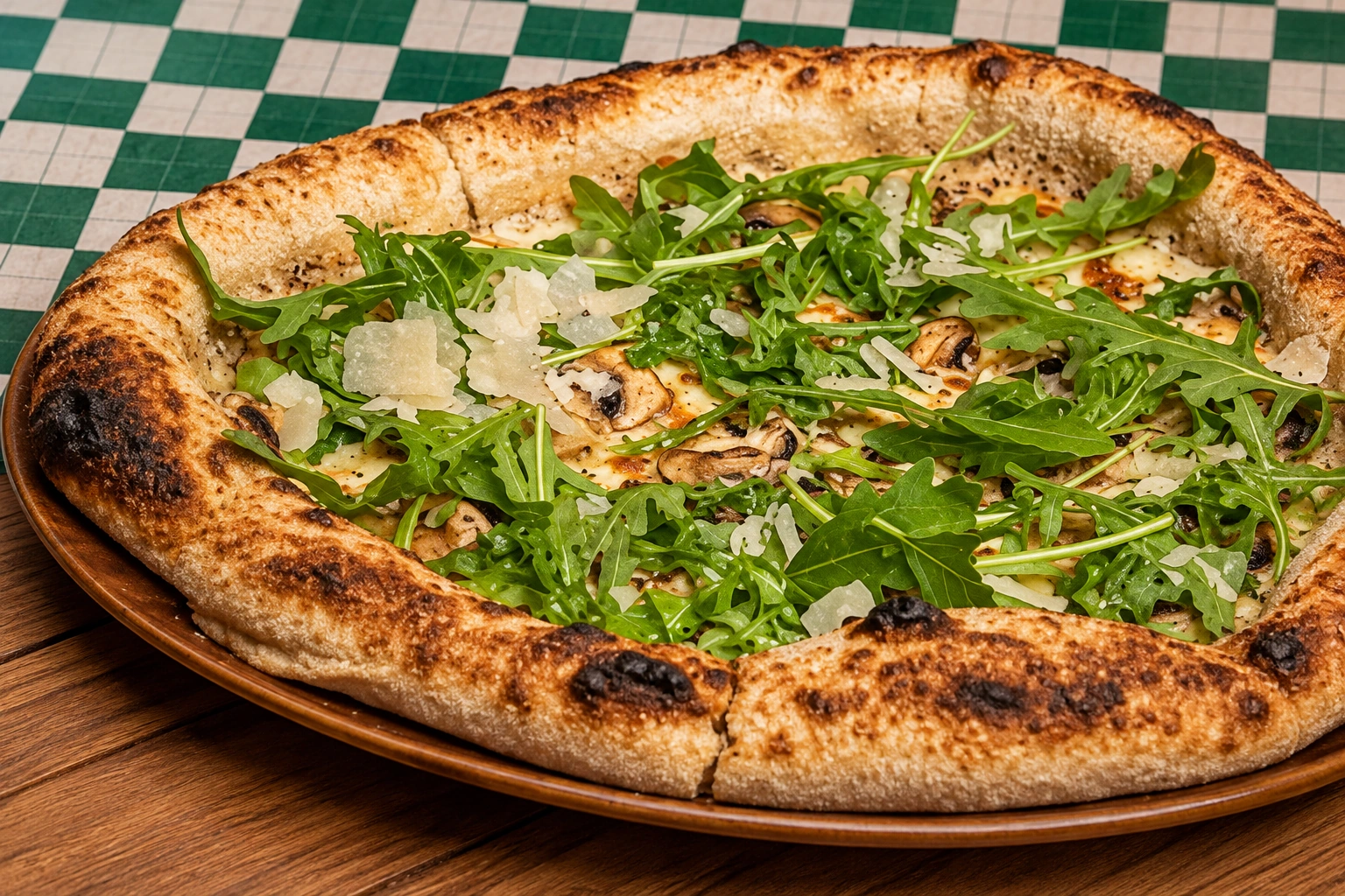 Tartufo pizza with rocca
